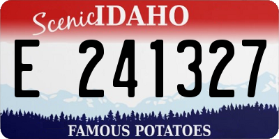 ID license plate E241327