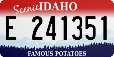 ID license plate E241351