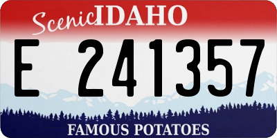 ID license plate E241357