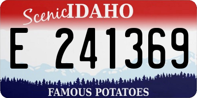 ID license plate E241369