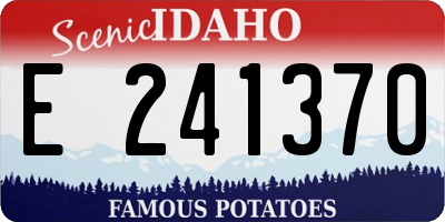 ID license plate E241370