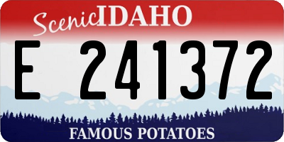 ID license plate E241372
