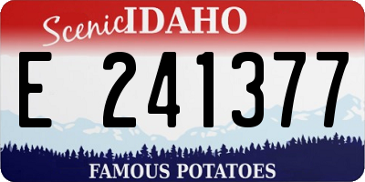 ID license plate E241377