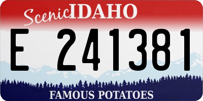 ID license plate E241381