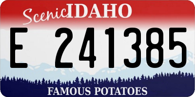 ID license plate E241385