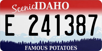ID license plate E241387