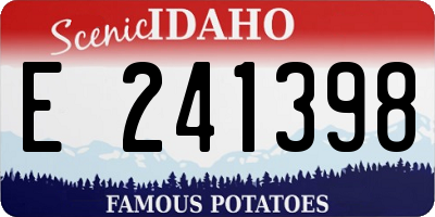 ID license plate E241398