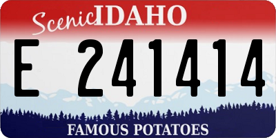 ID license plate E241414
