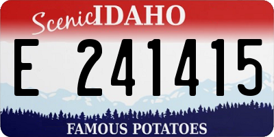 ID license plate E241415