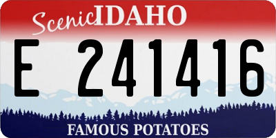 ID license plate E241416