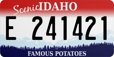 ID license plate E241421
