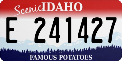 ID license plate E241427