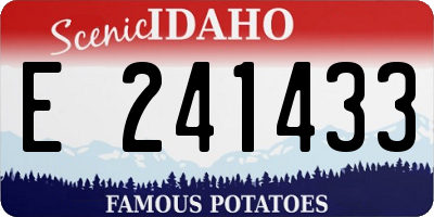 ID license plate E241433