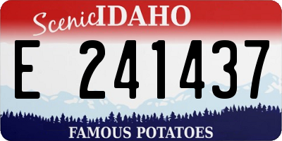 ID license plate E241437