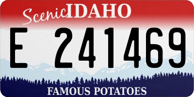 ID license plate E241469