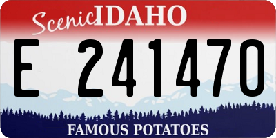 ID license plate E241470