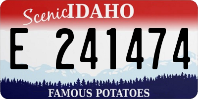 ID license plate E241474