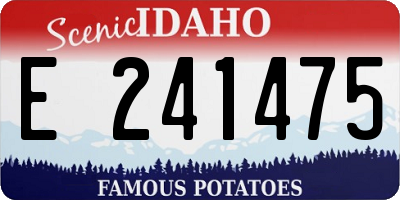 ID license plate E241475