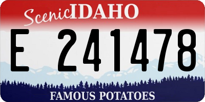 ID license plate E241478