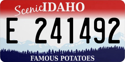 ID license plate E241492