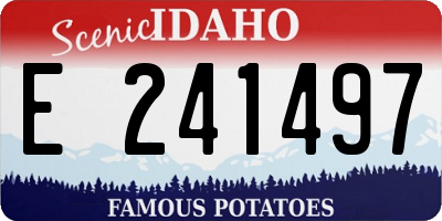 ID license plate E241497