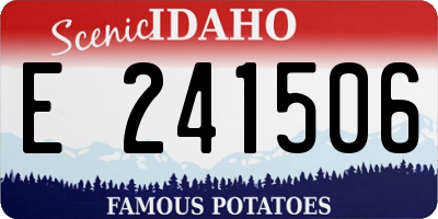 ID license plate E241506