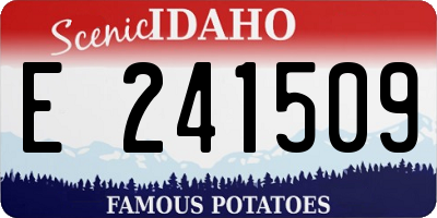 ID license plate E241509
