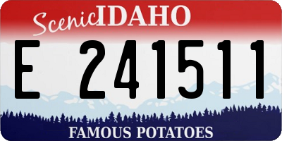 ID license plate E241511