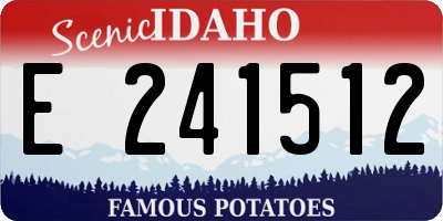 ID license plate E241512