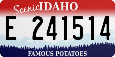 ID license plate E241514