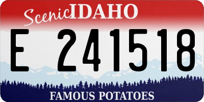 ID license plate E241518