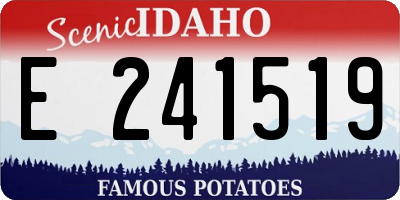 ID license plate E241519
