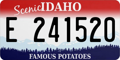 ID license plate E241520