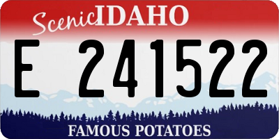 ID license plate E241522