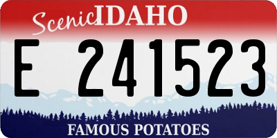 ID license plate E241523