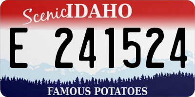 ID license plate E241524