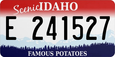 ID license plate E241527