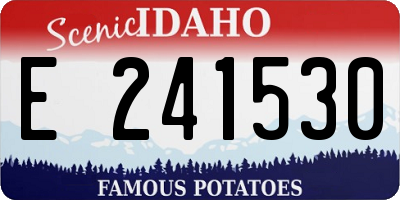 ID license plate E241530