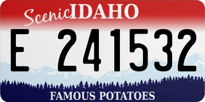 ID license plate E241532