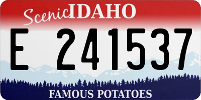ID license plate E241537