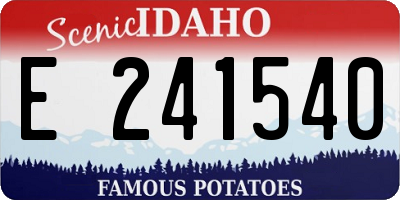 ID license plate E241540