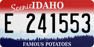 ID license plate E241553