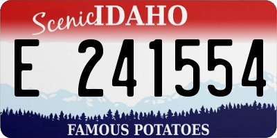 ID license plate E241554