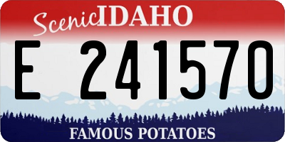 ID license plate E241570