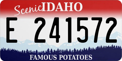 ID license plate E241572