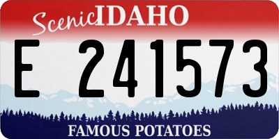 ID license plate E241573