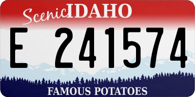 ID license plate E241574