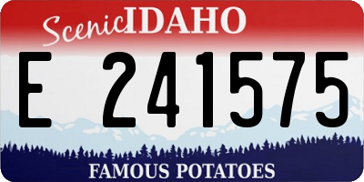 ID license plate E241575