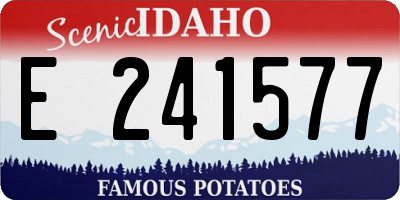 ID license plate E241577