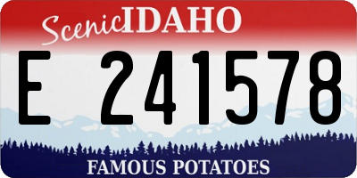 ID license plate E241578